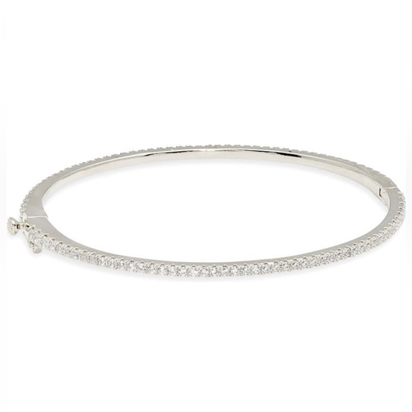 Nordstrom Delicate Cubic Zirconia Eternity Bangle Bracelet - Picture 2 of 9